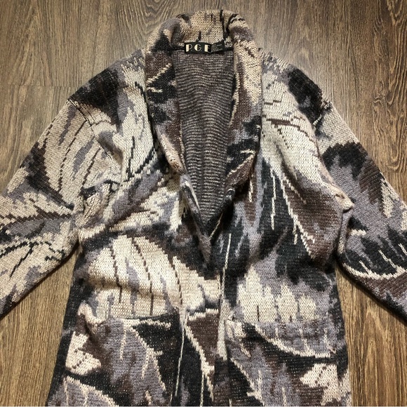 Vintage Wool & Mohair Long Open Front Cardigan - Picture 9 of 17